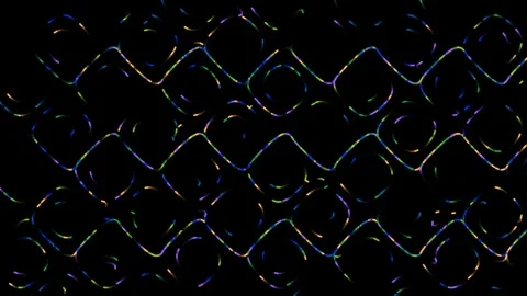 Vibrant Abstract Geometric Pattern with a Dark, Psychedelic, and Kaleidoscopic Stock Footage 329951636