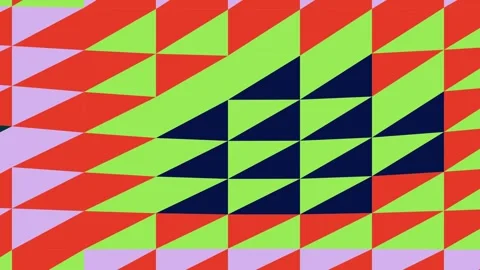A vibrant abstract geometric pattern featuring triangles in various colors Stock Footage 328503604