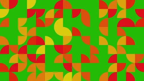 Vibrant abstract geometric pattern featuring bright colors and playful shap.. Ilustração Stock