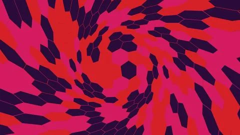 Vibrant abstract geometric pattern featuring dynamic swirling shapes in bol.. イラスト素材