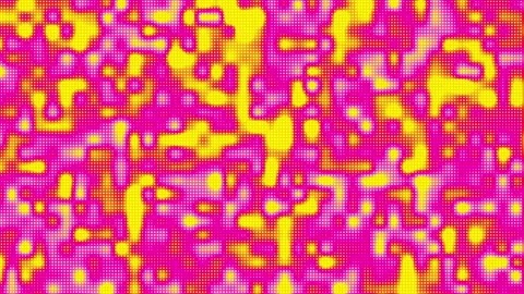 Vibrant Abstract Geometric Pattern in Yellow and Pink Digital Art Vidéo 293480565