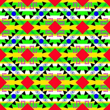 Vibrant Abstract Geometric Pixel Pattern Stock Illustration