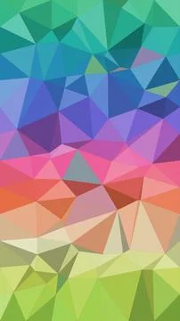 Vibrant abstract geometric polygon pattern in rainbow pastel hues creates a.. Stock Illustration