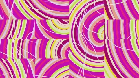 Vibrant Abstract Geometric Rotating Circles Motion Background Vídeo Stock 332391776