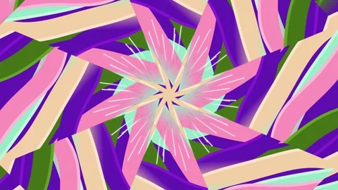 Vibrant Abstract Geometric Shapes Rotating Motion. Stock Footage 329292450