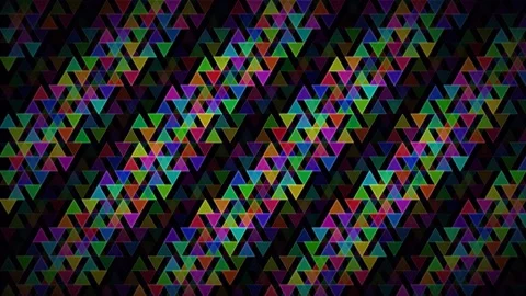 Vibrant abstract geometric triangle pattern background for modern video loops Stock Footage 333799628