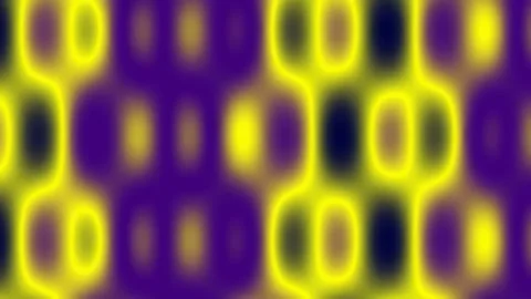 Vibrant abstract geometric wave pattern: glowing yellow ovals on deep purpl.. Stock Footage 337163688