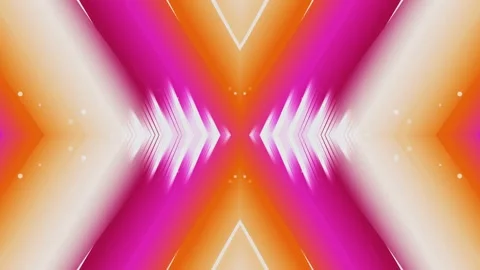 Vibrant Abstract Geometric X-Shape Background - Symmetrical Pink and Orange Stock Footage 332389740