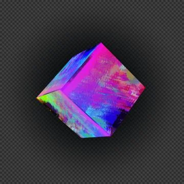 Vibrant abstract glitch design element. Stock-Illustration