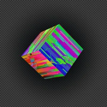 Vibrant abstract glitch design element. Stock Illustration