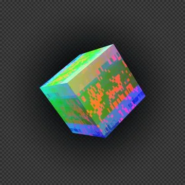 Vibrant abstract glitch design element. Stock Illustration
