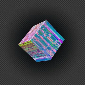 Vibrant abstract glitch design element. Stock Illustration