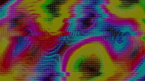 Vibrant Abstract Glitch Pattern with Neon Digital Scanlines Stock Footage 336776422