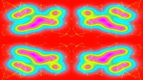 Vibrant abstract glow patterns: Digital wave energy background technology art Stock Footage 336881984