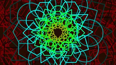 Vibrant abstract glowing geometric pattern background for modern design Stock Footage 342158362