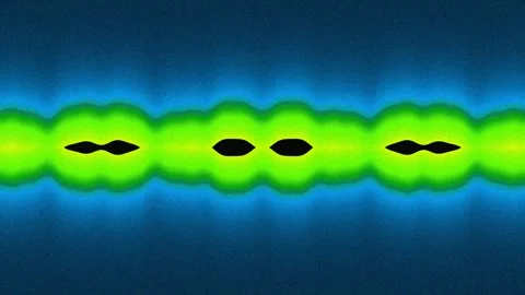 Vibrant abstract glowing wave pattern with neon equalizer rhythm background Stock Footage 337562581