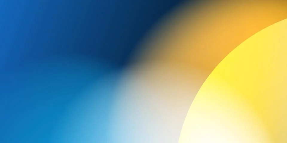Vibrant abstract gradient background blending deep blue, bright yellow and .. Stock Illustration