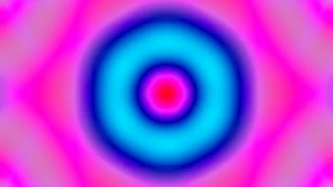 Vibrant abstract gradient background with glowing concentric circles and fl.. Stock Footage 339789081