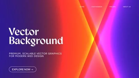 Vibrant Abstract Gradient Background with Glowing Light Streaks, a Modern A.. Stock Illustration