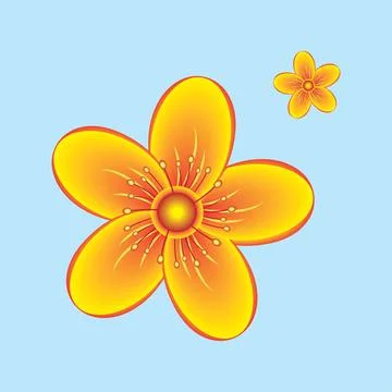 Vibrant Abstract Gradient Flower illustration EPS Vector Stock Illustration
