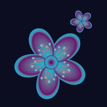 Vibrant Abstract Gradient Flower illustration EPS Vector Stock-Illustration