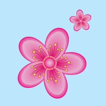 Vibrant Abstract Gradient Flower illustration EPS Vector Stock Illustration