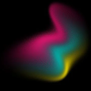 Vibrant abstract gradient with glowing color waves Stock Illustration
