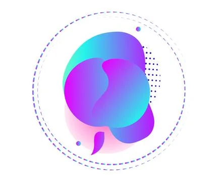 Vibrant Abstract Gradient Shapes With Neon Circles And Dots For Modern Crea.. Illustrazione stock