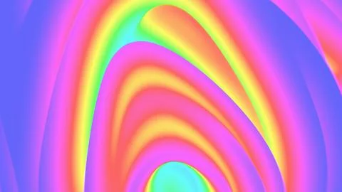 Vibrant Abstract Gradient with Soft Rainbow Curves Stock Illustration
