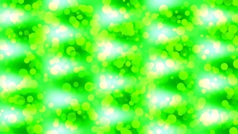 Vibrant abstract green bokeh background with luminous yellow light spots Stock Footage 336770002