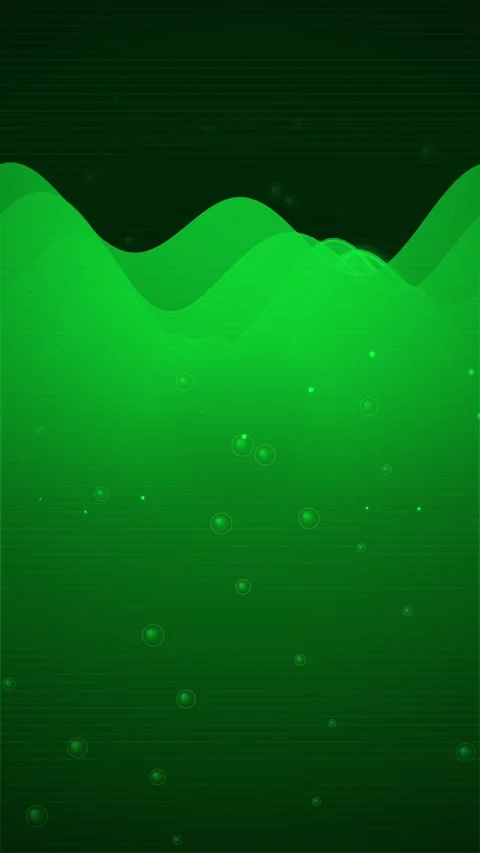 Vibrant Abstract Green Liquid Wave Gradient Background with Futuristic Glow Stock Footage 345489061