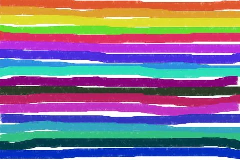 Vibrant abstract hand painted horizontal stripes watercolor artistic texture Stock Illustration