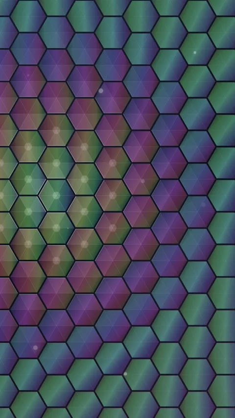 Vibrant abstract hexagonal grid tunnel gradient background futuristic digit.. Stock Footage 345493297
