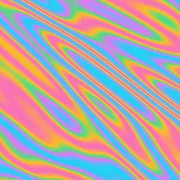 Vibrant Abstract Holographic Gradient Background with Swirling Psychedelic Neon 스톡 일러스트