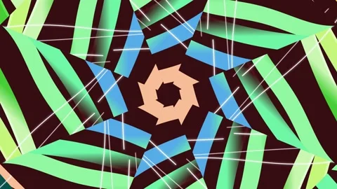 This vibrant abstract illustration features a mesmerizing geometric pattern.. Stock Footage 328806642