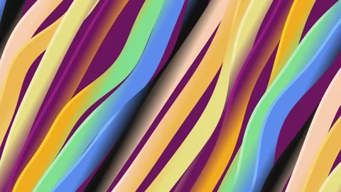 Vibrant abstract illustration featuring flowing, colorful wavy stripes. Thi.. Stock Footage 328806682