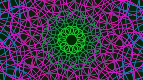 Vibrant abstract kaleidoscope pattern background for festive celebration desi Stock Footage 341057781