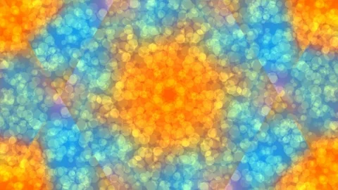 Vibrant abstract kaleidoscope pattern with colorful bubbly shapes and glowi.. Stock Footage 332564085
