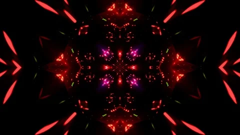 Vibrant abstract kaleidoscope visuals for dynamic music experience Stock-Footage 292145543