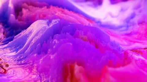 Vibrant Abstract Landscape with Fluid Dynamic Textures in Purple and Pink Hue 動画素材 341781542