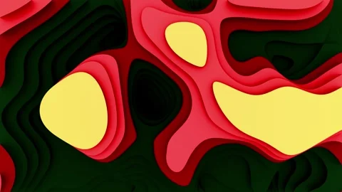 Vibrant abstract layered background animation 3d fluid design loop Stock Footage 314721581