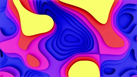 Vibrant abstract layered background animation 3d fluid design loop Stock Footage 314721588