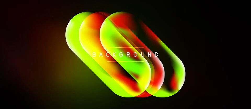 Vibrant abstract layers create dynamic visual effect. Gradient colors blend, Stock Illustration