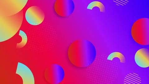 Vibrant abstract layout with dynamic circular geometric shapes  Stock Footage 311608919