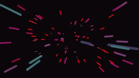 Vibrant abstract light burst background, bright festive neon fireworks effect Stock Footage 342207673