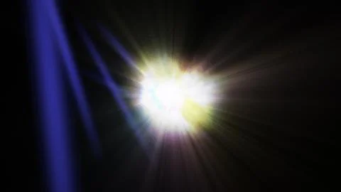 Vibrant abstract light burst with dramatic blue beams against dark background Stock Illustration