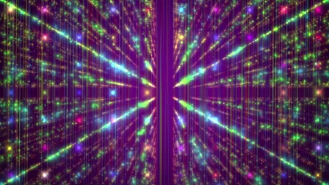 Vibrant Abstract Light Explosion With Colorful Starry Patterns Stockbeeldmateriaal 306579554