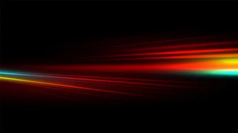 Vibrant abstract light motion technology concept on dark background with co.. Stock Illustration