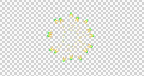 Vibrant abstract light pattern with glowing yellow and green shapes Illustrazione stock