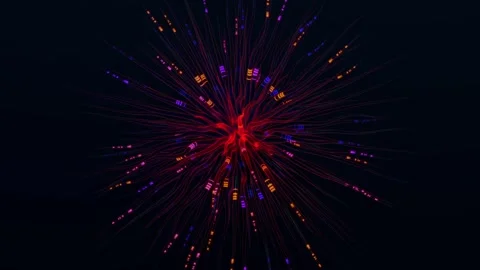 Vibrant abstract light patterns swirling in a mesmerizing dance at night Video stock 293913765